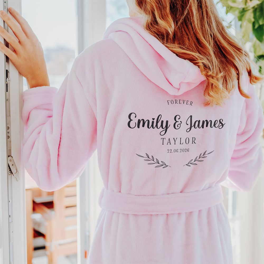 Personalised Wreath Bathrobe