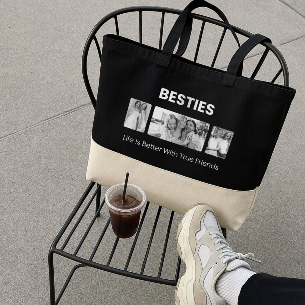 Personalisierbare Tasche mit Text und Fotos Personalisierbare Tasche mit Text und Fotos