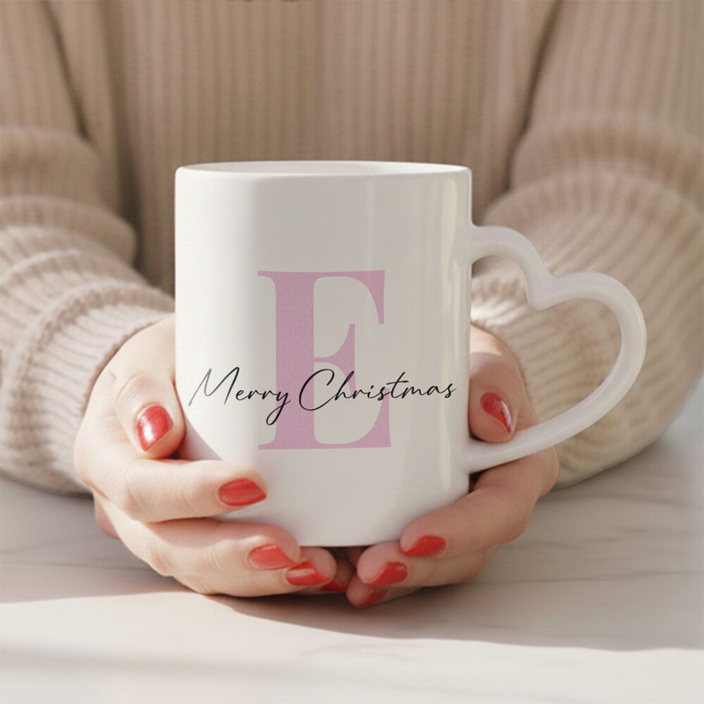 Personalised Monogram Mug with Christmas Design