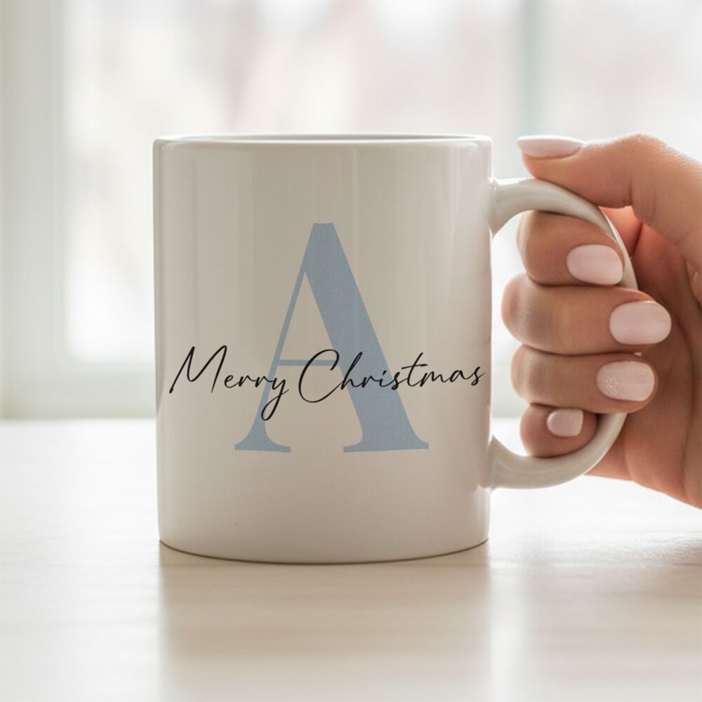Personalisierbare Weihnachts-Tasse mit Monogramm Personalisierbare Weihnachts-Tasse mit Monogramm
