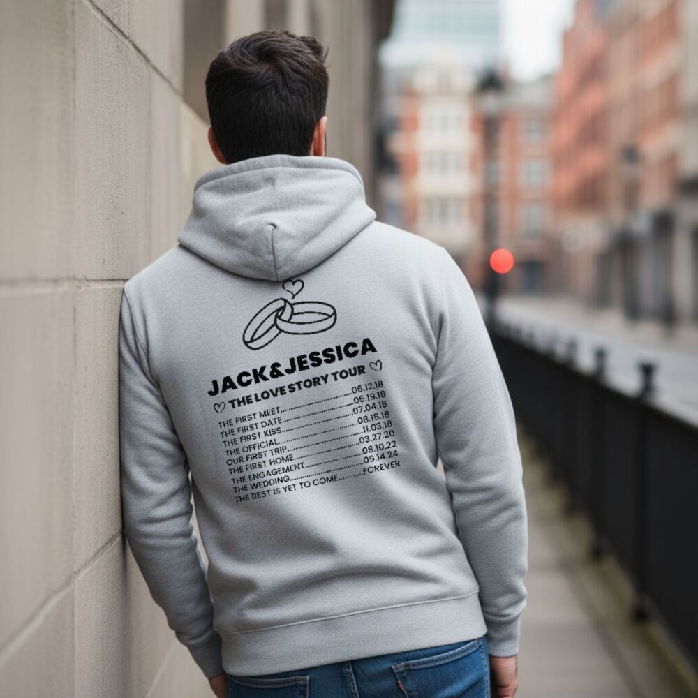Personalised Hoodie with Name and Date