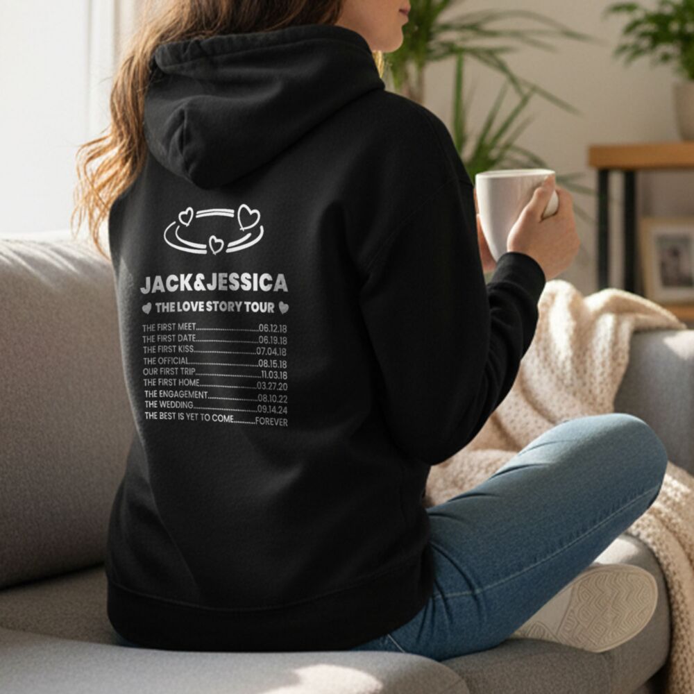 Personalised Hoodie with Name and Date
