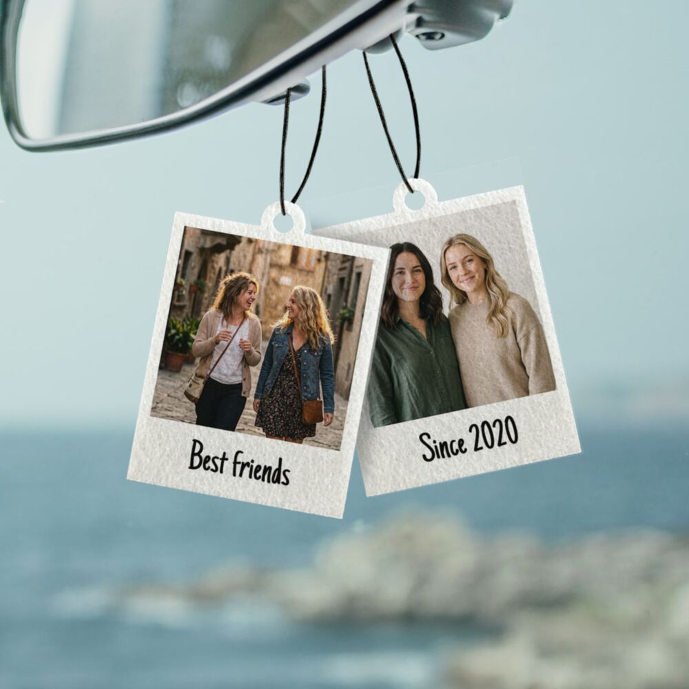 Personalised Car Air Freshener with Photo – Set of 2