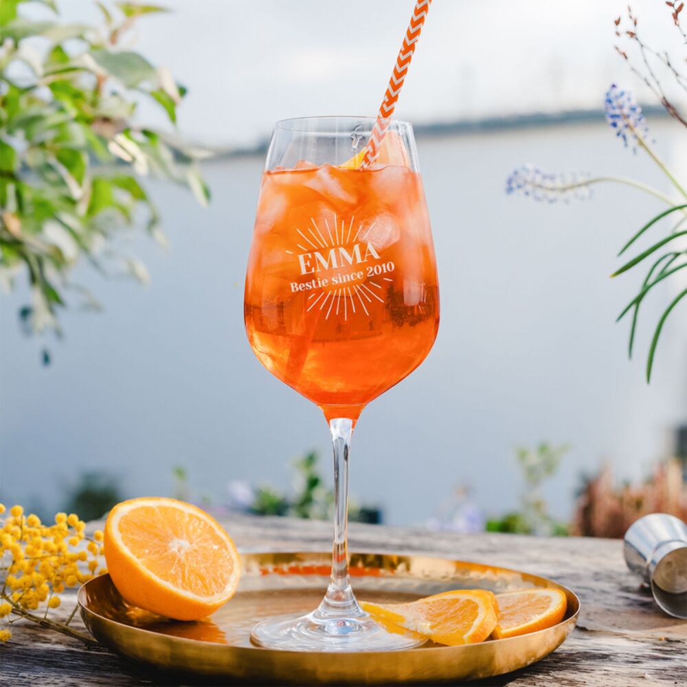 Personalised Aperol Spritz Glass with Name