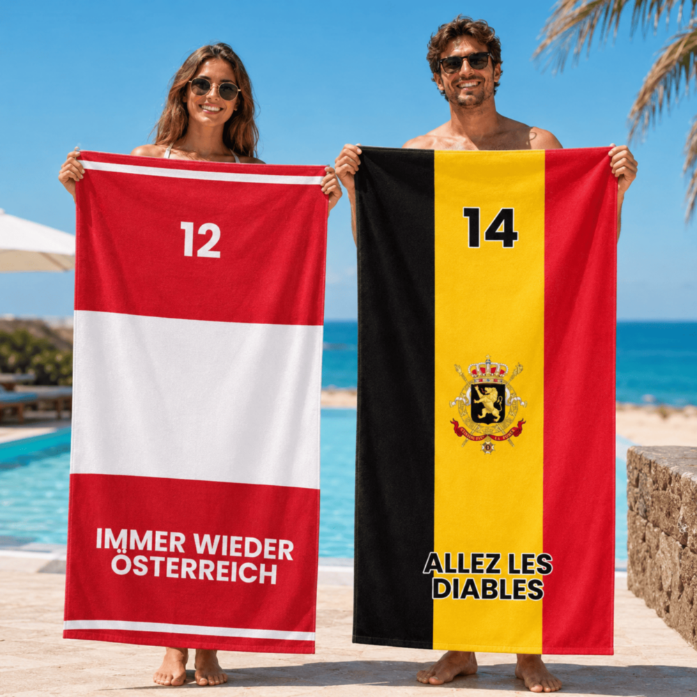 Personalised World Cup Towel with Text