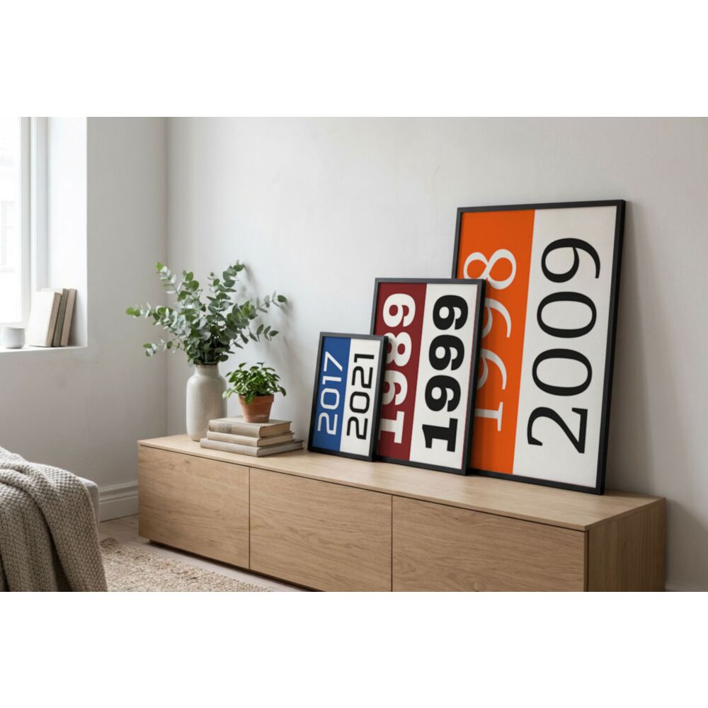 Personalised Wall Art Poster with Two Custom Years