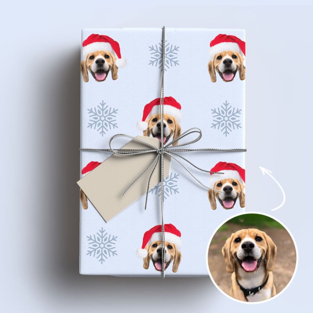 Personalised Christmas Wrapping Paper with Pet