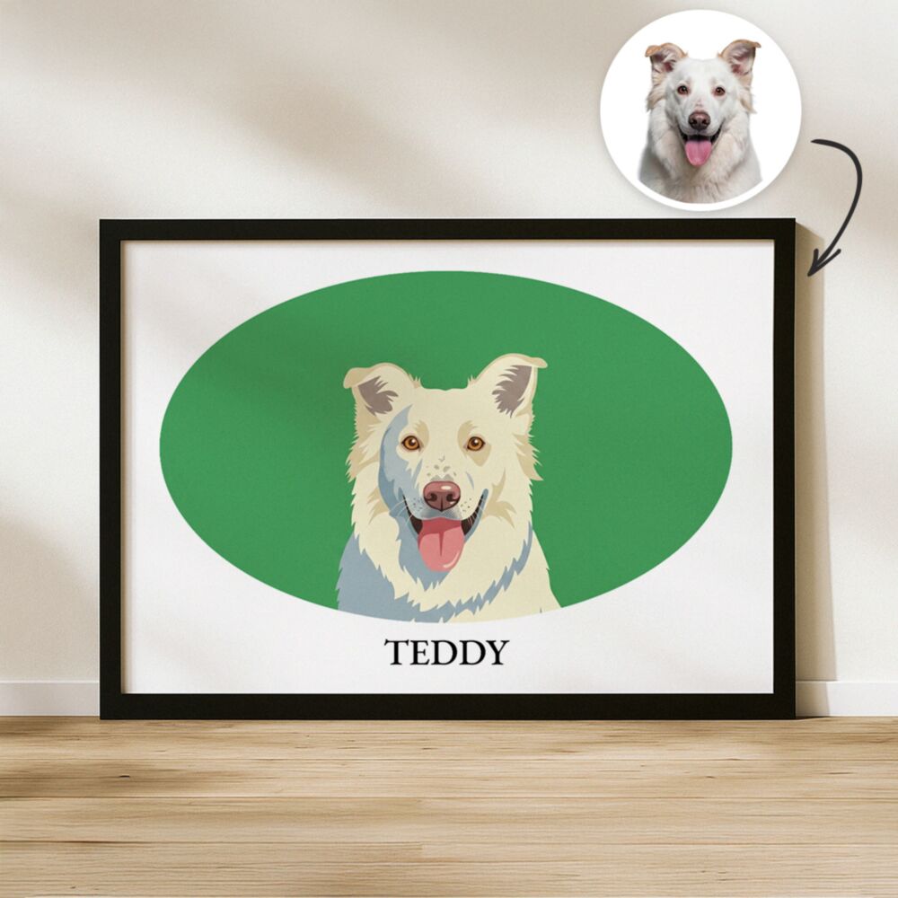 Personalisierbares Poster mit Haustier Illustration Personalisierbares Poster mit Haustier Illustration