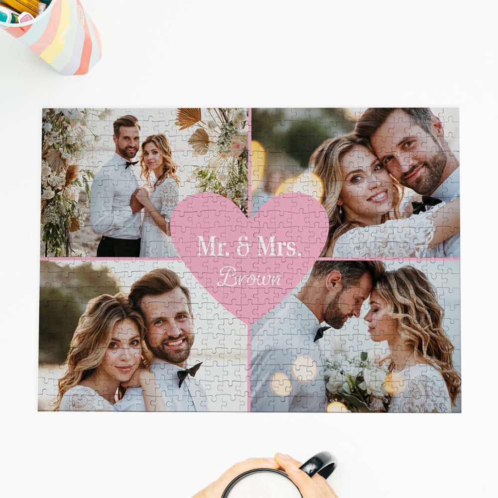Personalised Puzzle with 4 Photos and Text