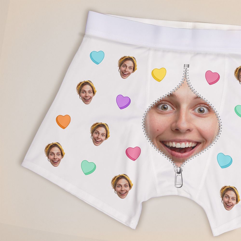 Personalised Boxer Shorts with Zipper Design