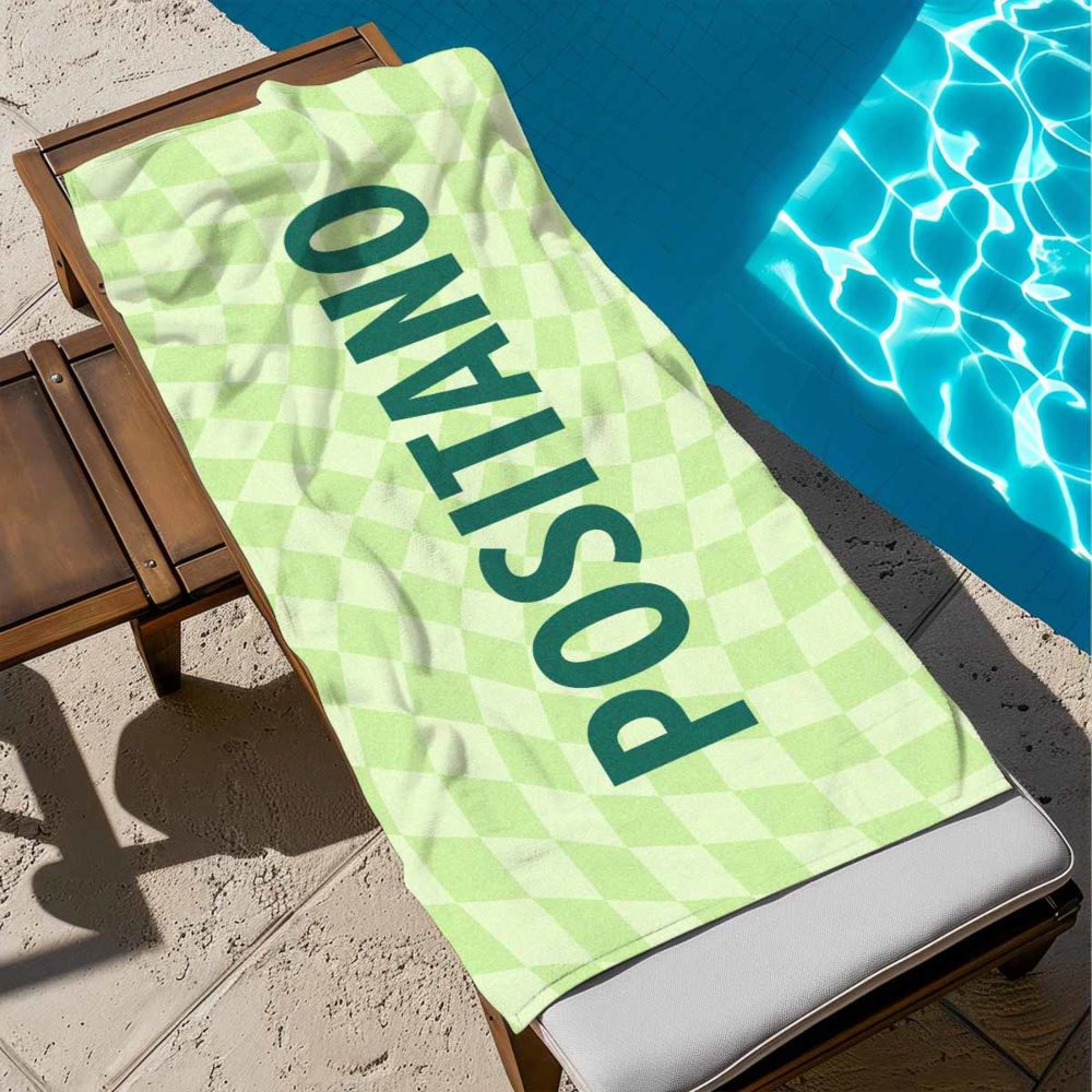 Personalised Towel with Groovy Background and Text