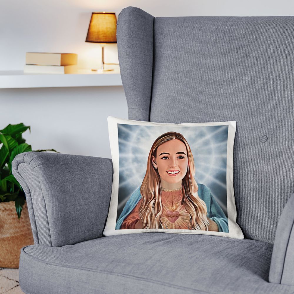 Personalised Saint Yourself Cushion Cover