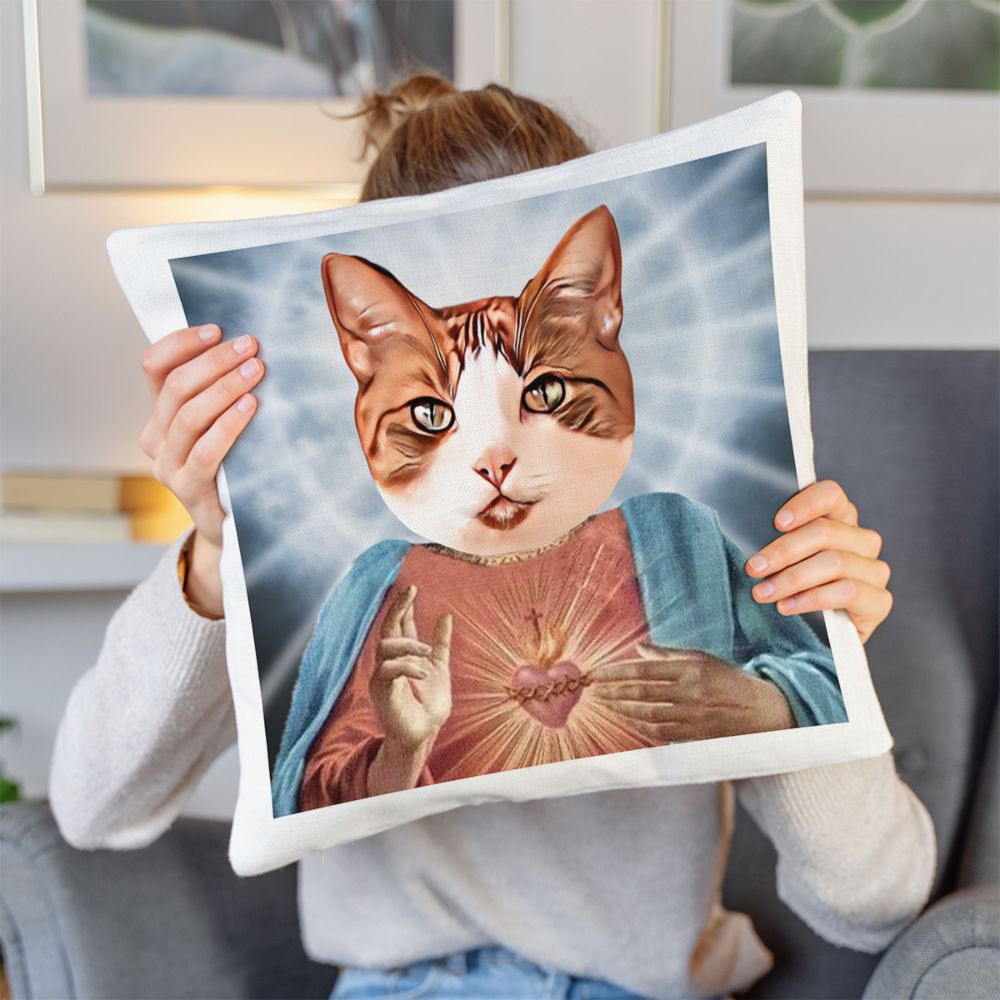 Personalised Saint Yourself Cushion Cover