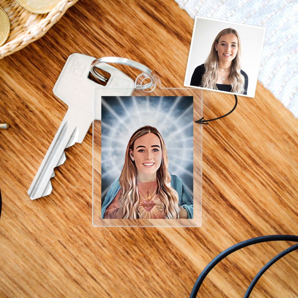 Personalised Saint Yourself Keychain