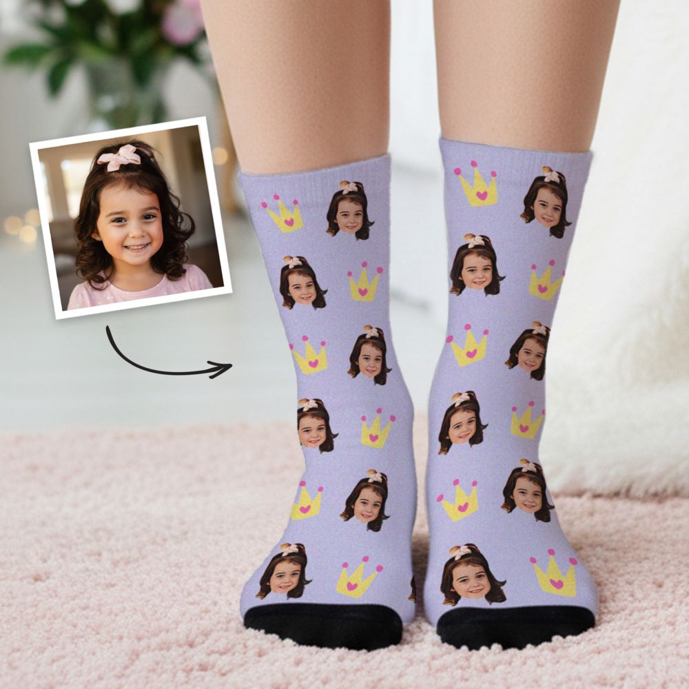 Personalised Cartoon Face Socks