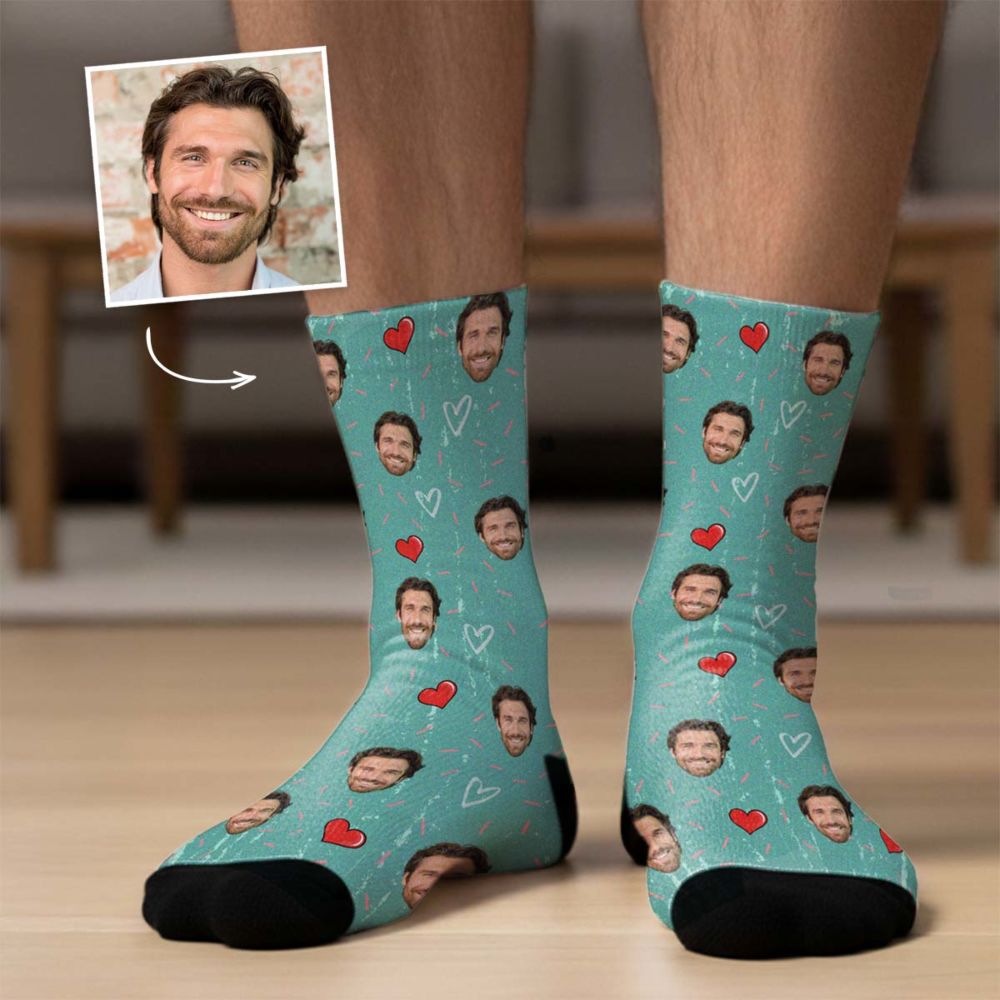 Personalised Love-Themed Face Socks