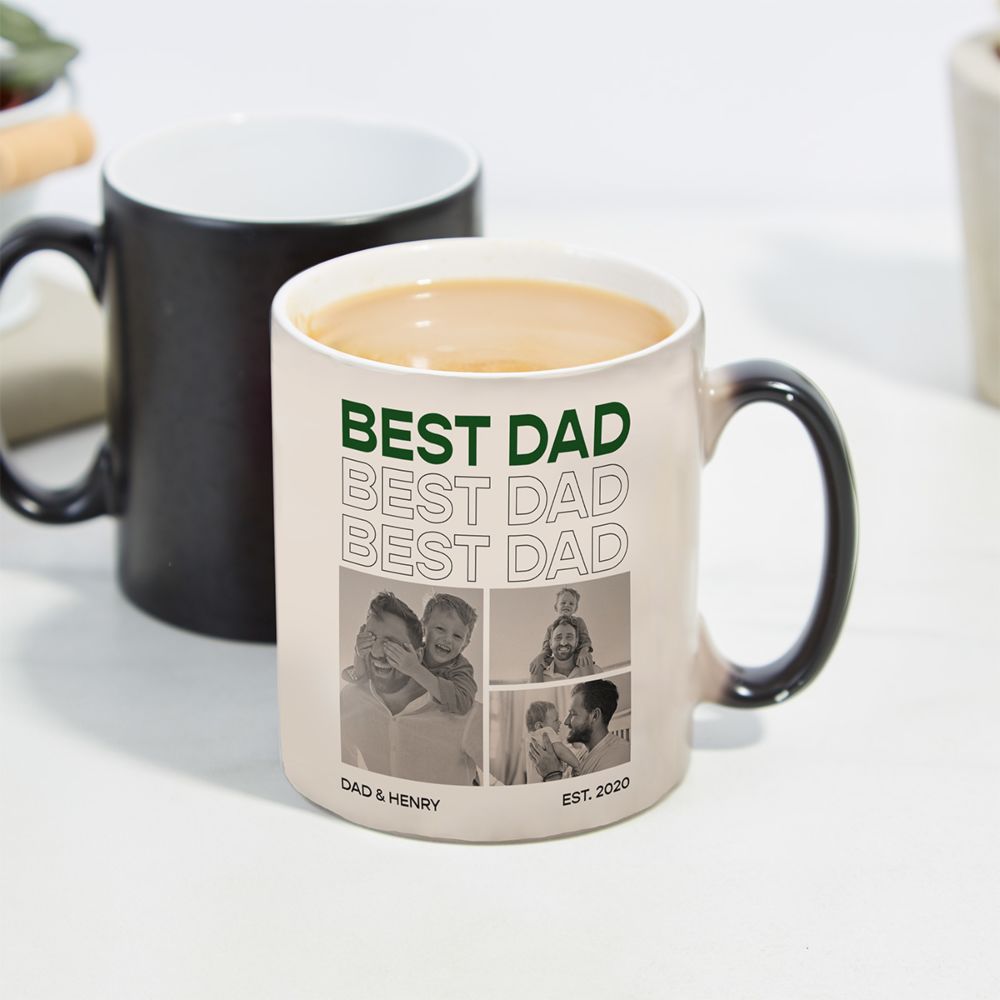 Personalised Mug with Monochrome Photos and Text