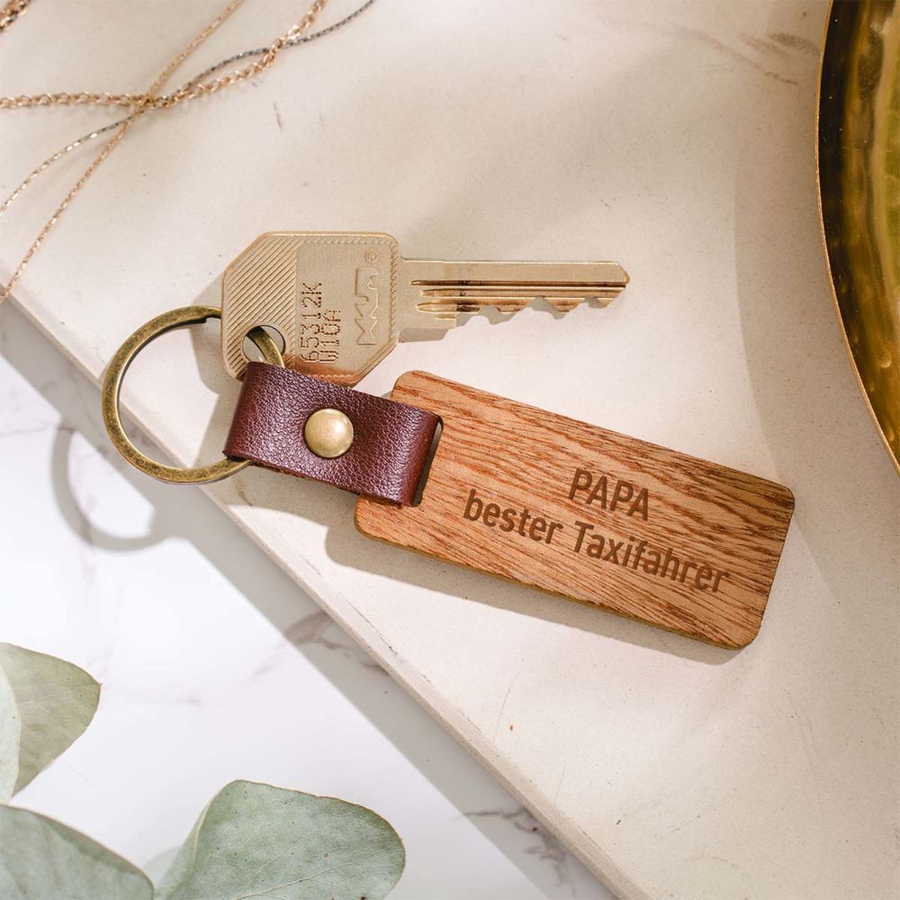 Personalised Wooden Keyring