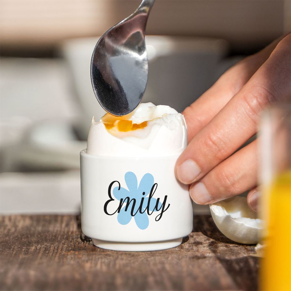 Personalised Name Egg Cups with Symbol - Set of 2