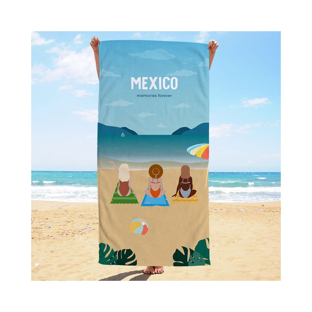 Personalised Girlfriends Beach Towel