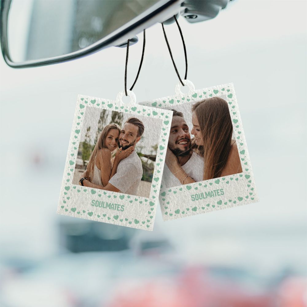 Personalised Polaroid Car Fresheners with Hearts