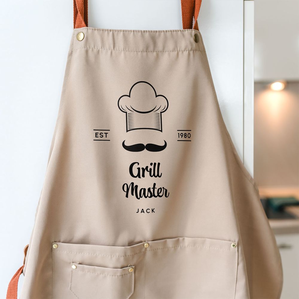 Personalised Grill Master Apron with Text