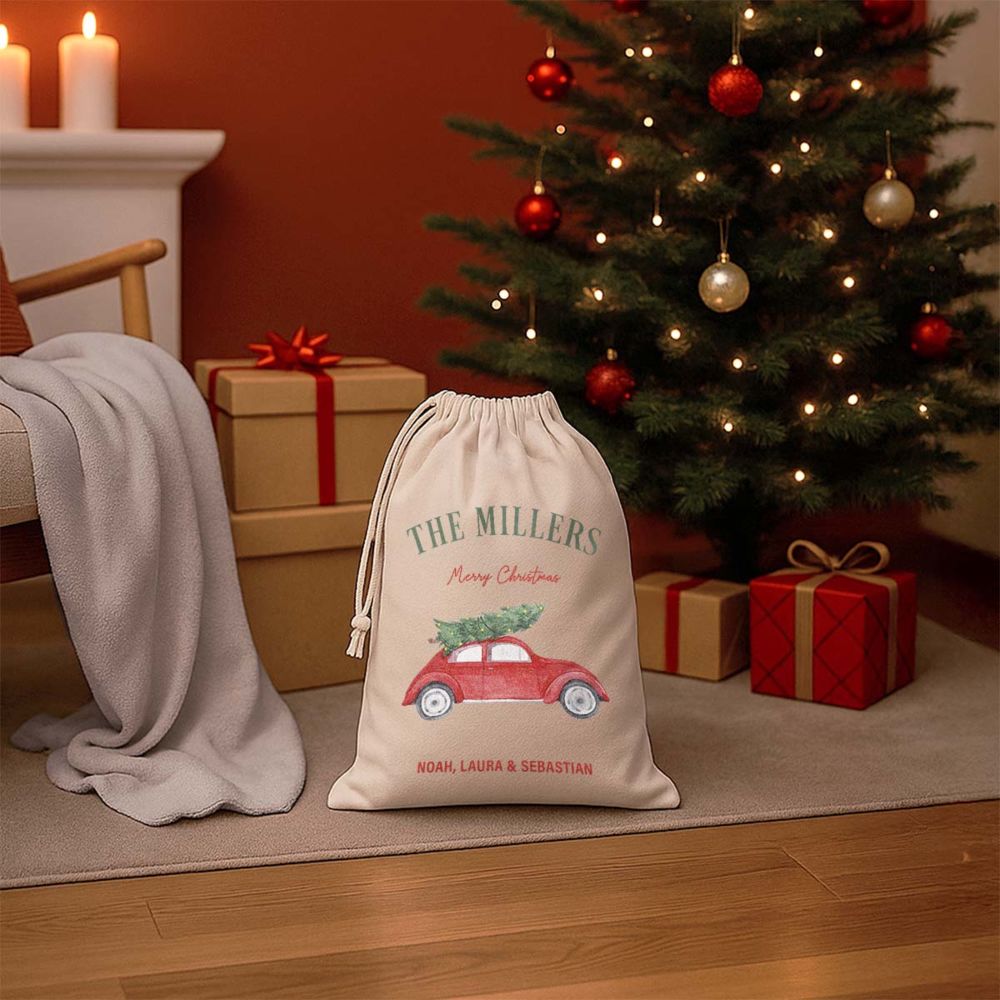 Personalised Christmas Sack with Illustration