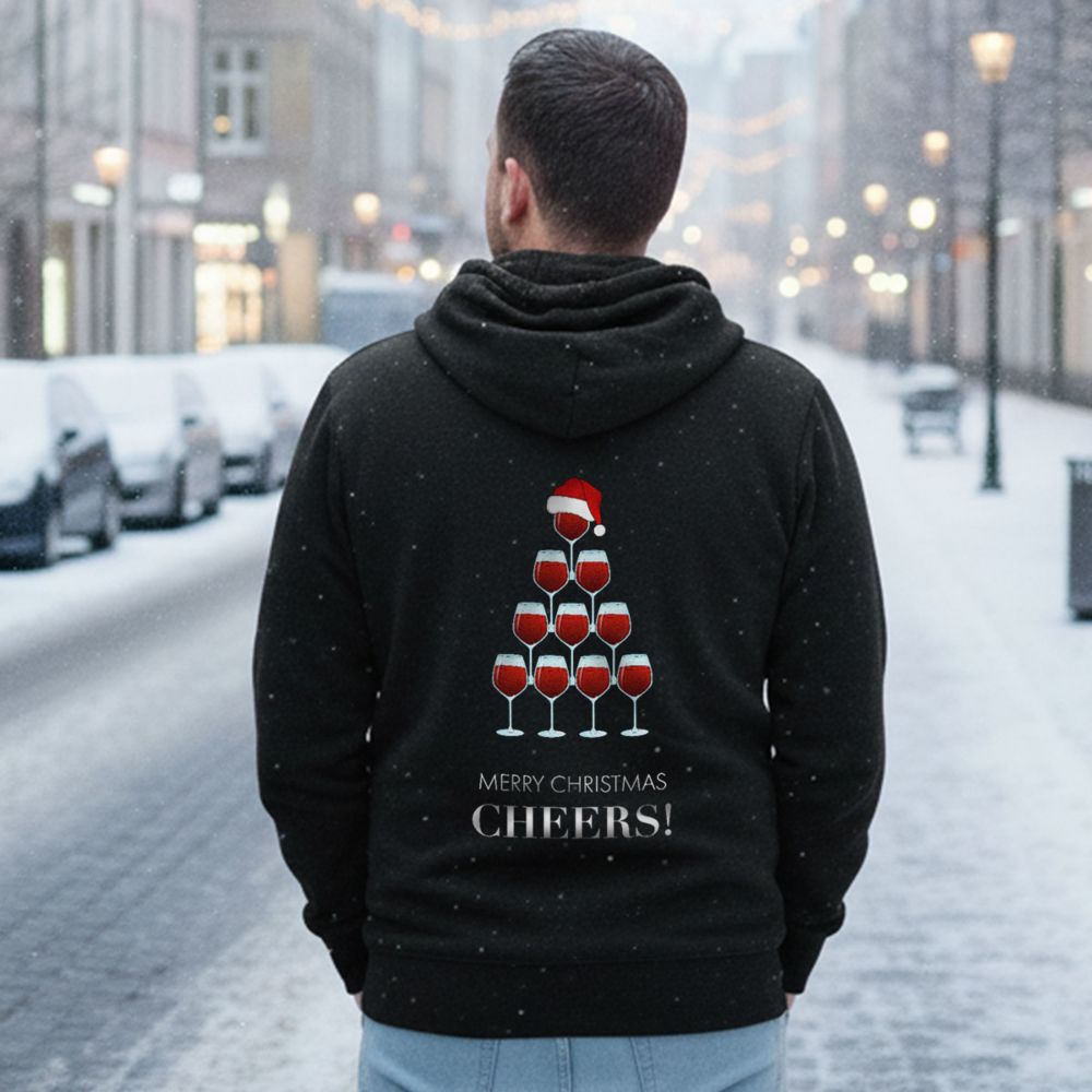 Personalised Wine Christmas Hoodie