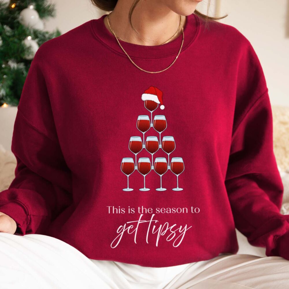 Personalised Wine Christmas Sweater