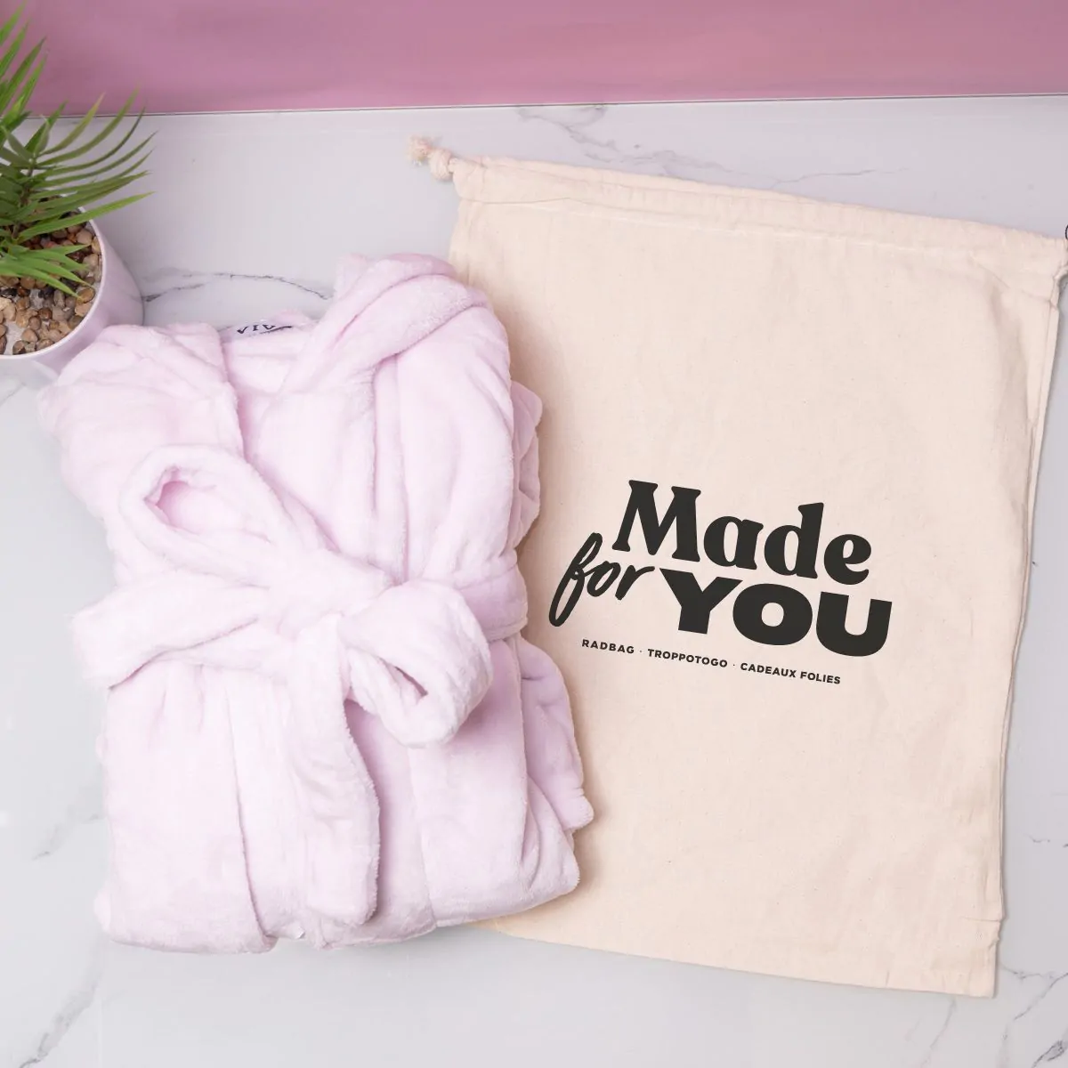 Personalised monogram bathrobe