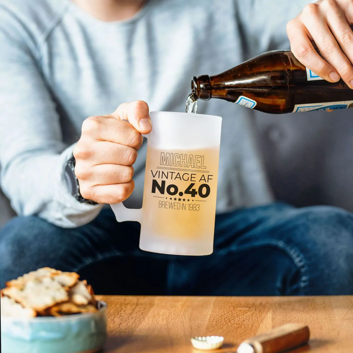 Personalised Birthday Beer Mug