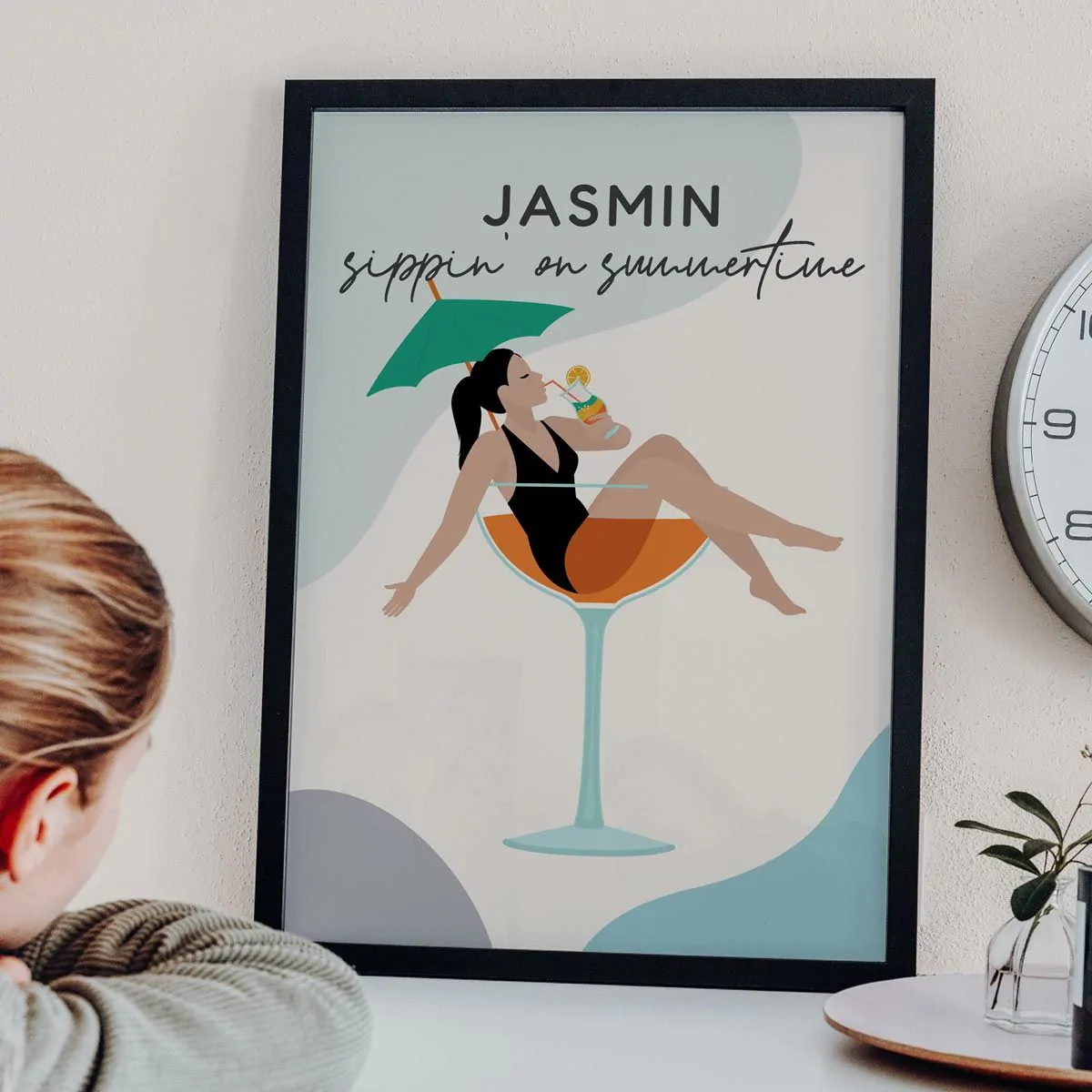 Personalised Illustrated Cocktail Poster
