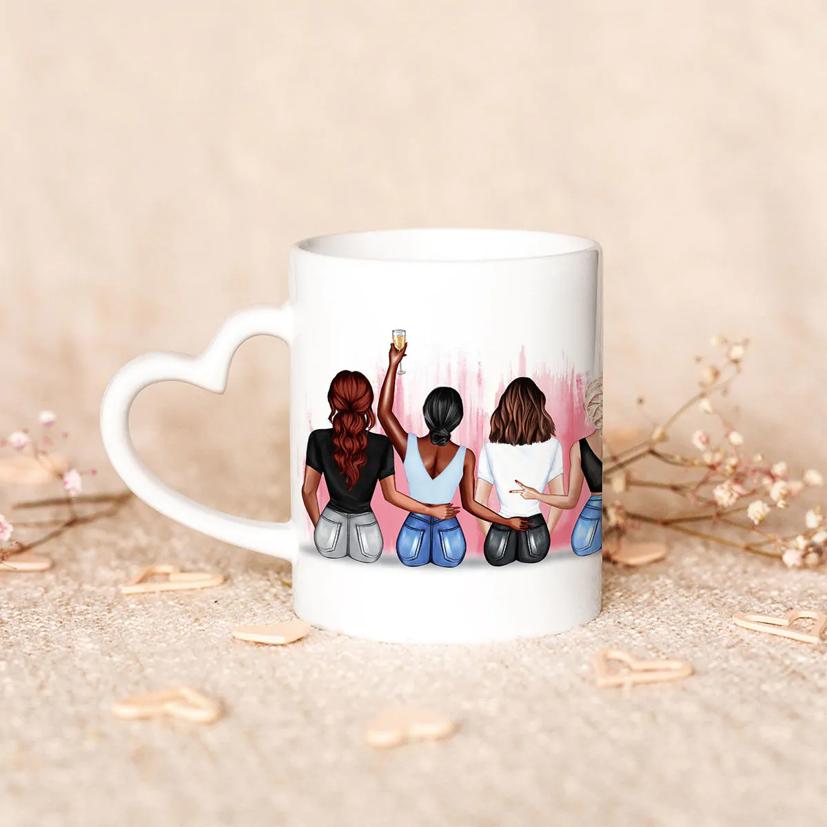 Personalised Friendship Mug With Custom Illustration