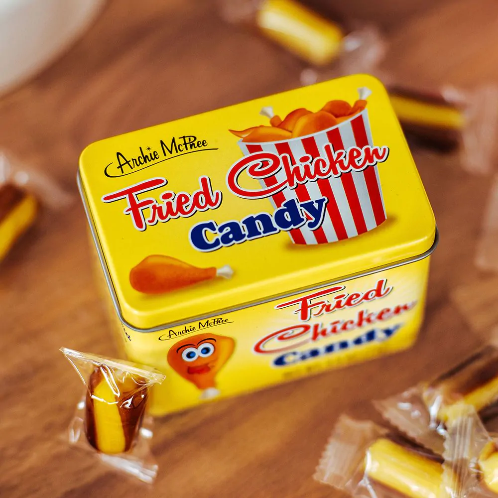 Fried Chicken Candy in a Tin