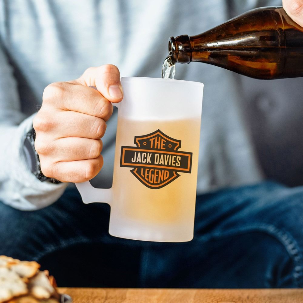 Personalised Motorcycle Beer Mug