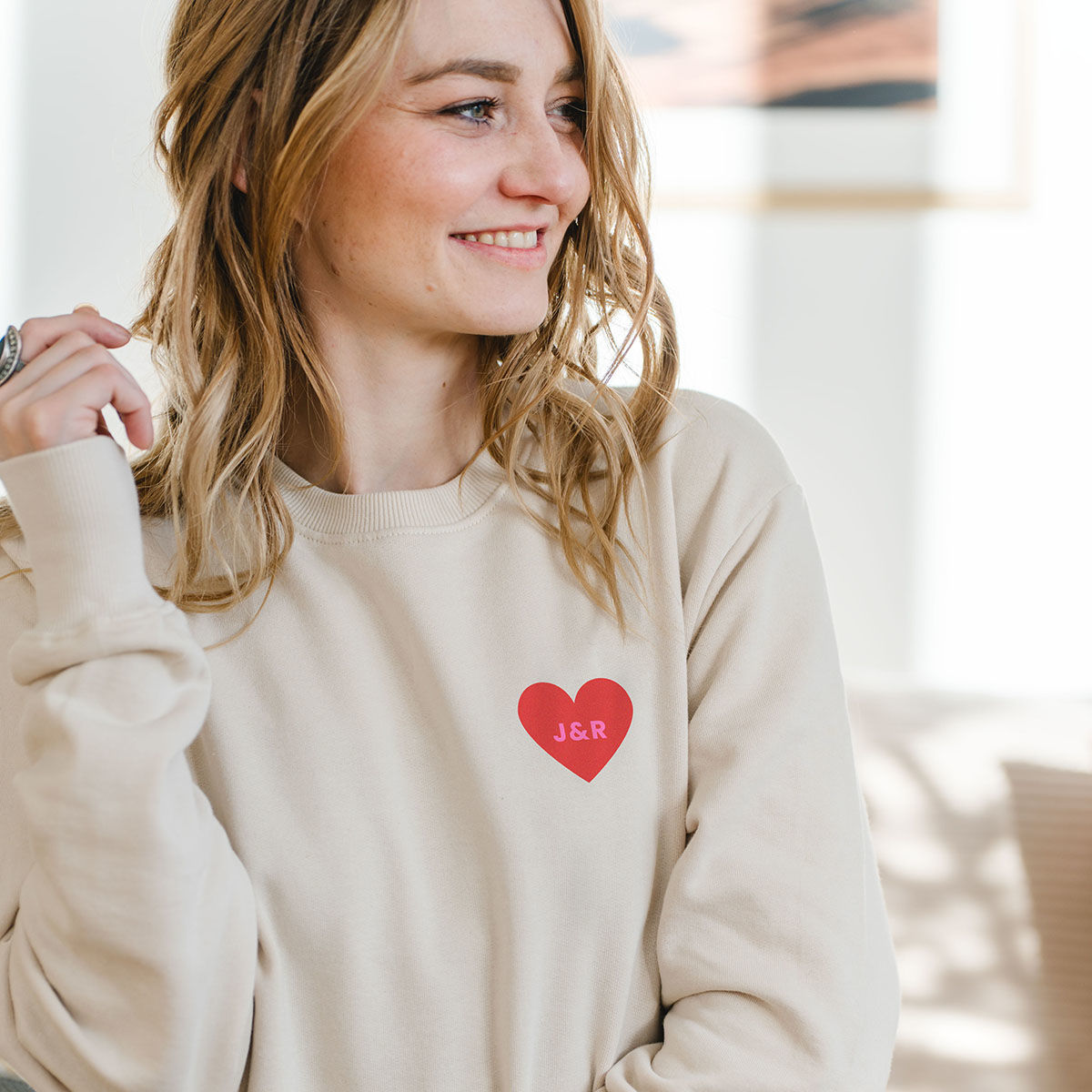 Personalised Sweatshirt With Heart Initials