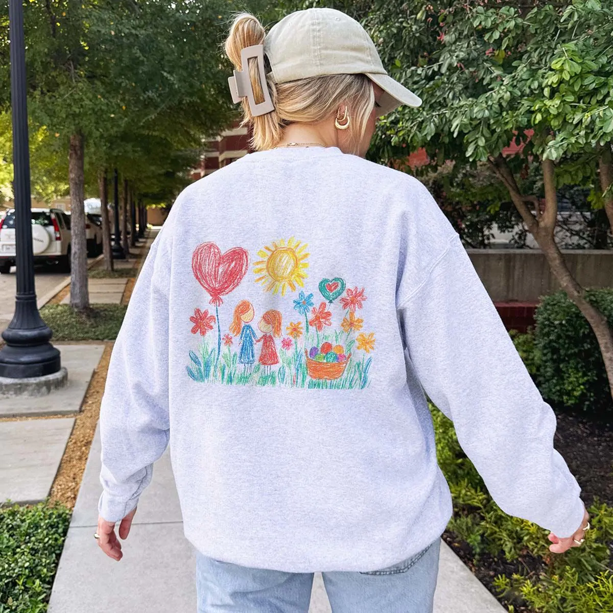 Personalised Sweatshirt with Dual-Sided Drawing