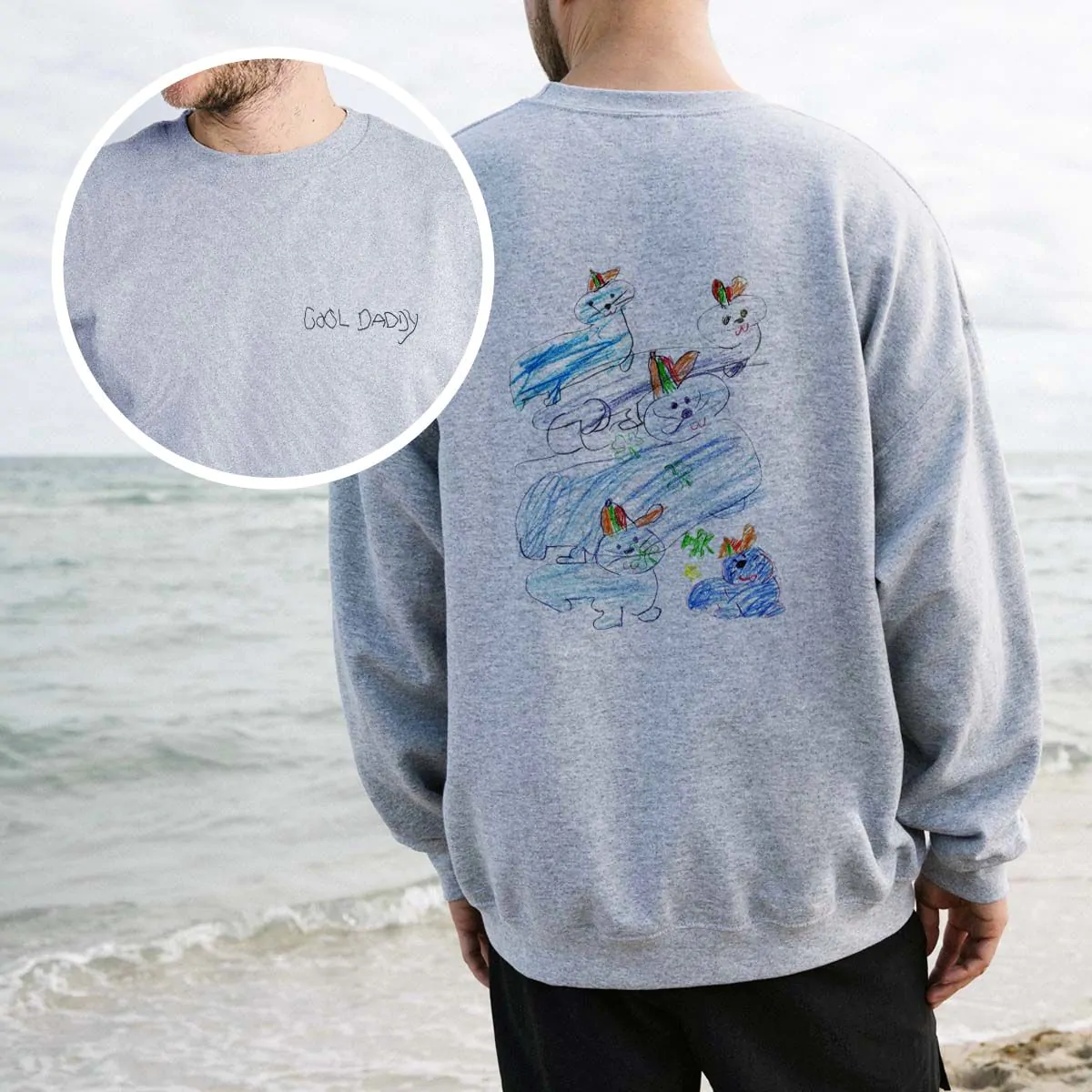 Personalised Sweatshirt with Dual-Sided Drawing