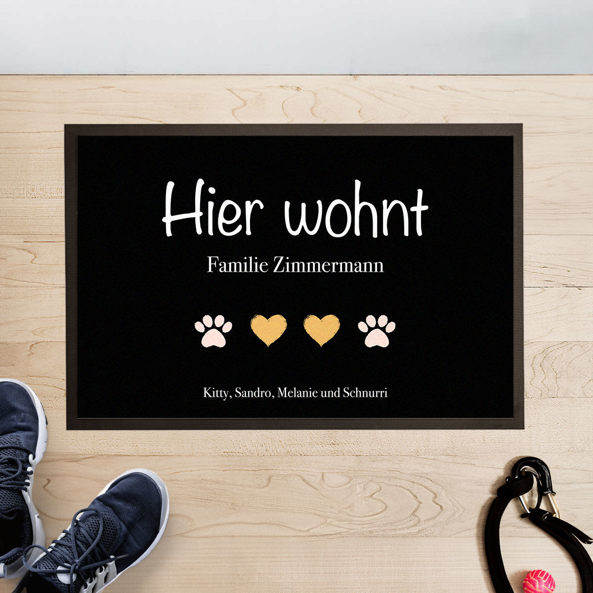 Personalised Doormat With Family Symbols