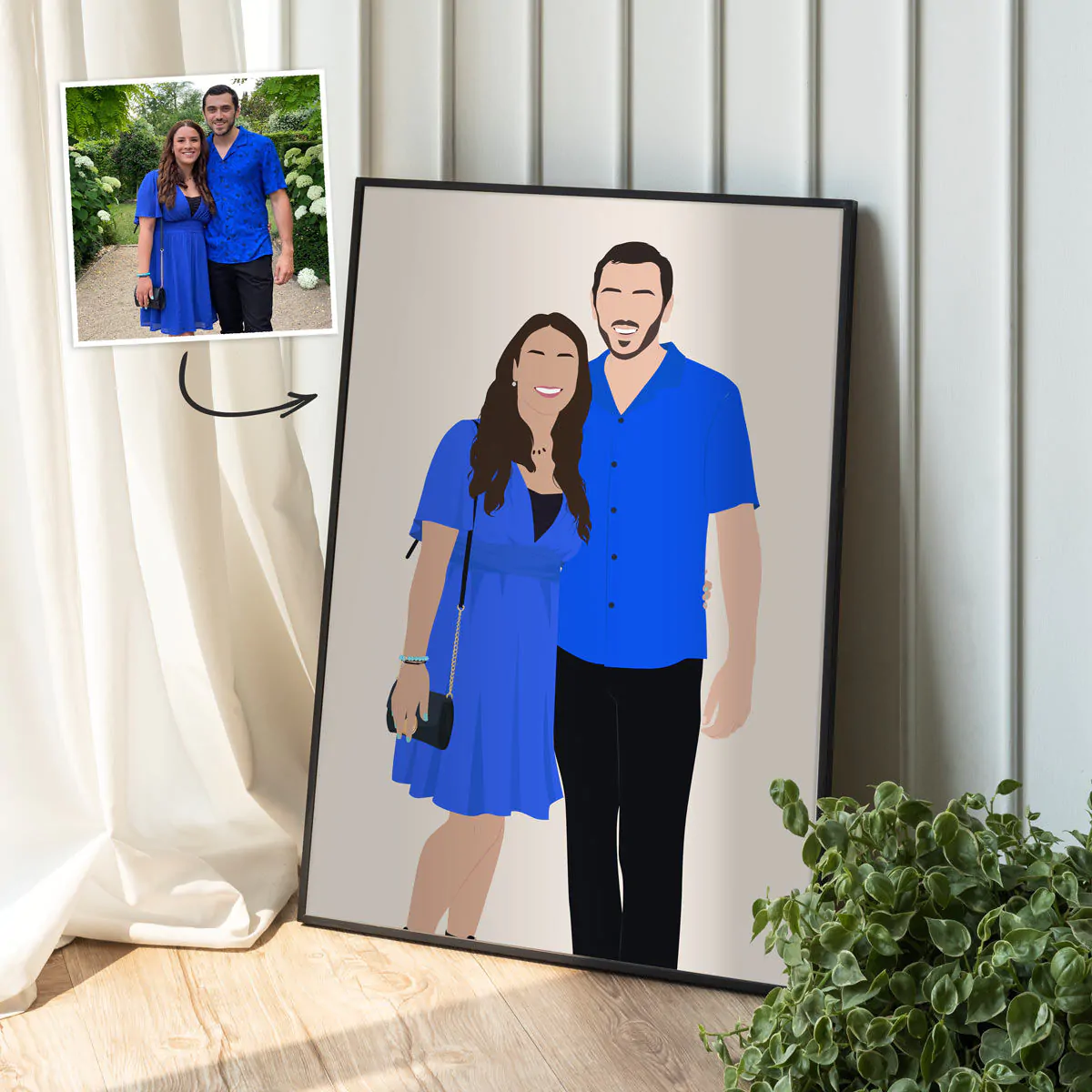 Custom Illustration 2 Person Poster