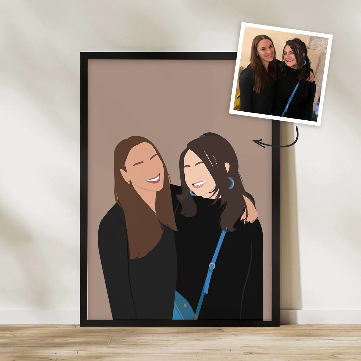 Custom Illustration 2 Person Poster