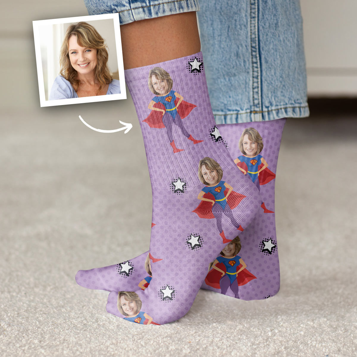 Personalised Superhero Socks