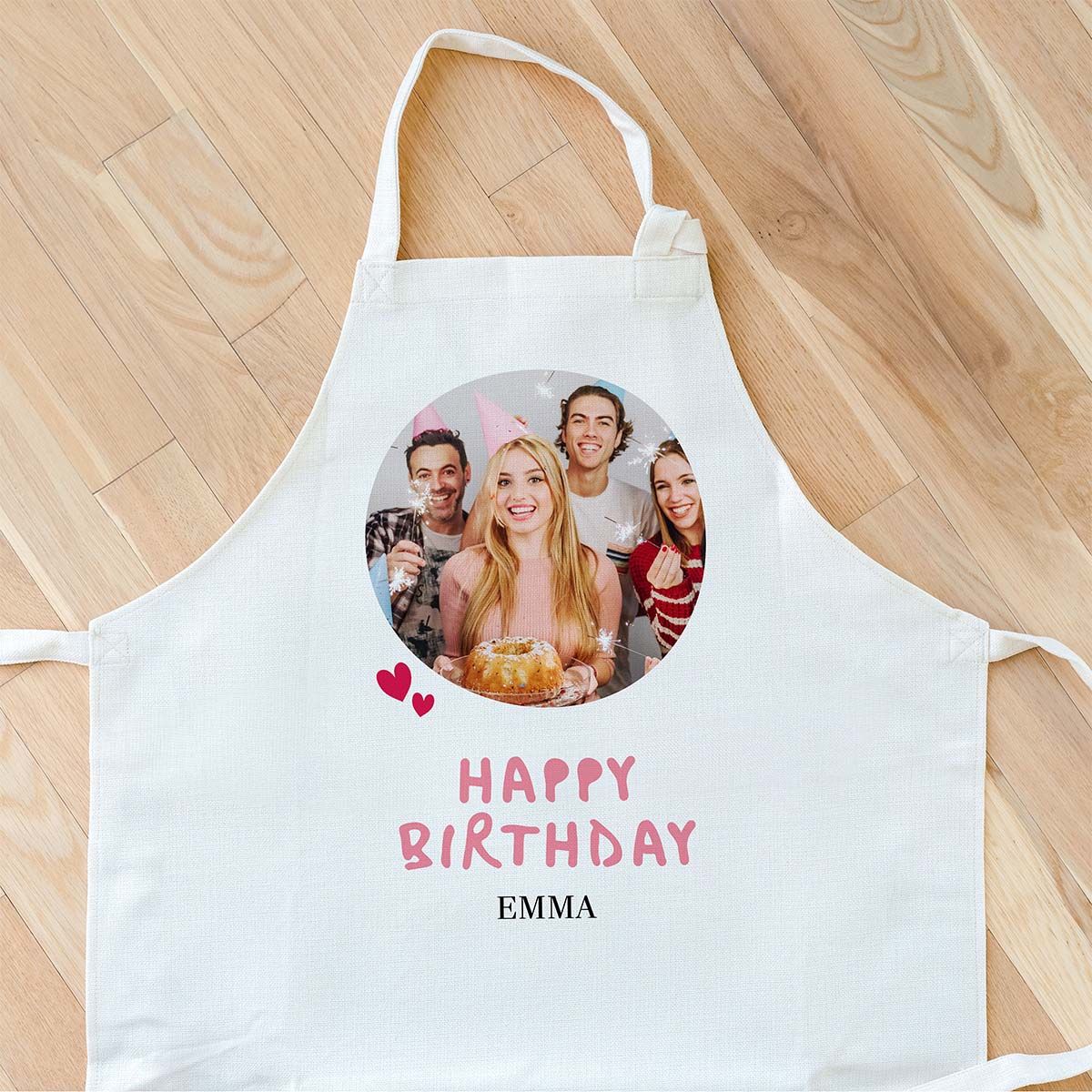 Personalised Photo Apron With Custom Text