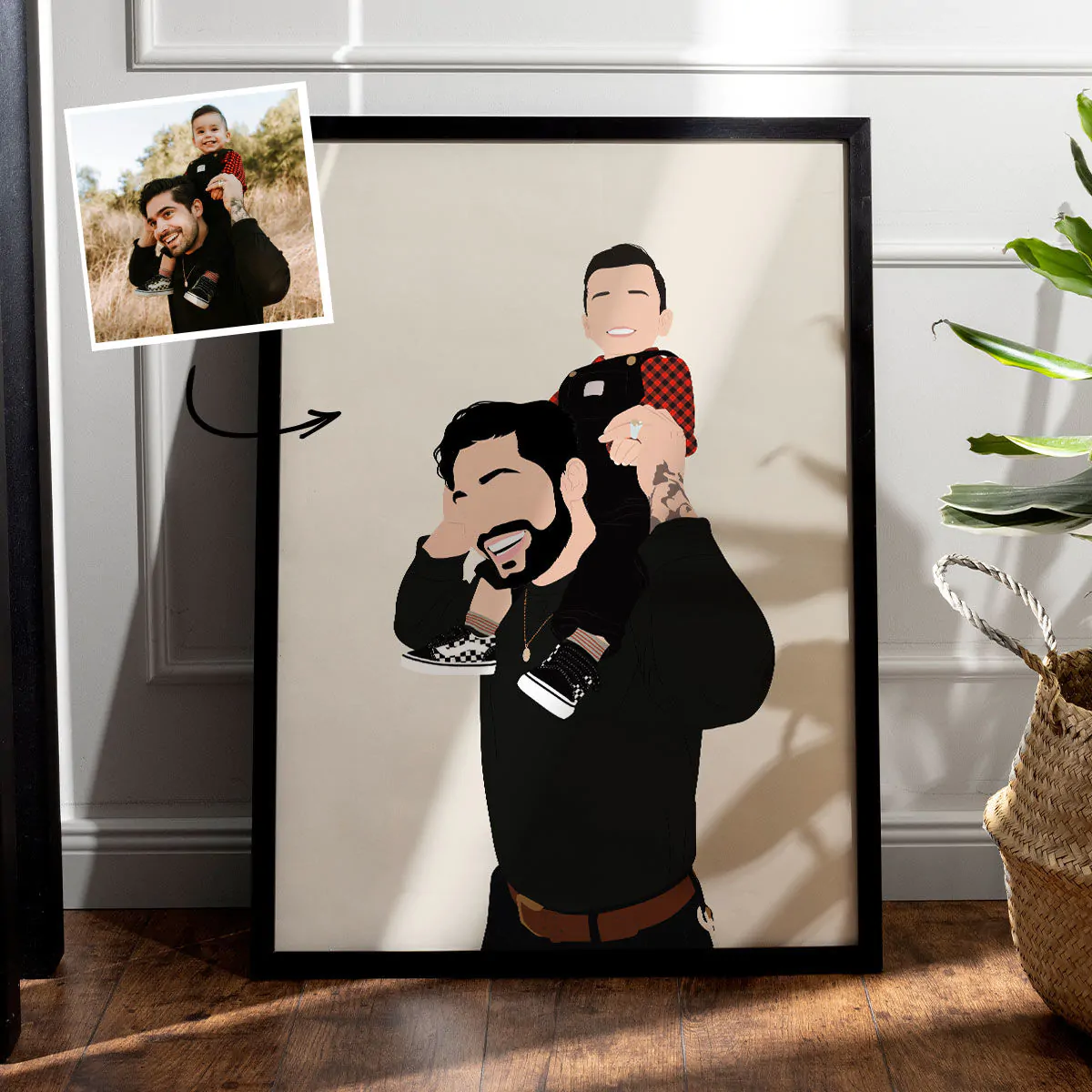 Custom Illustration 2 Person Poster