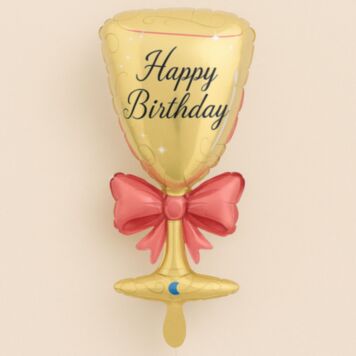 XXL Champagne Glass Birthday Balloon