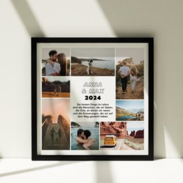 Personalised Poster with 8 Photos and Text