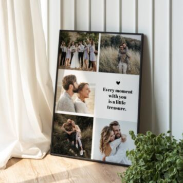 Personalised 5-Photo Poster with Text