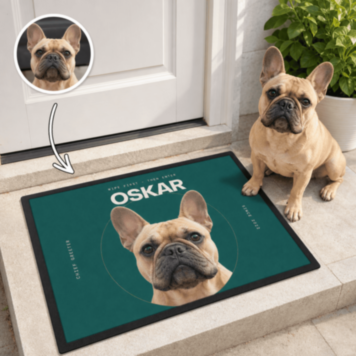 Personalised Doormat With Photo and Pet Names