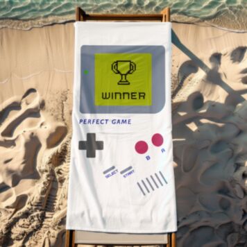 Personalised Towel with Game Console and Text