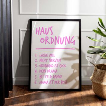 Personalised Rules Poster